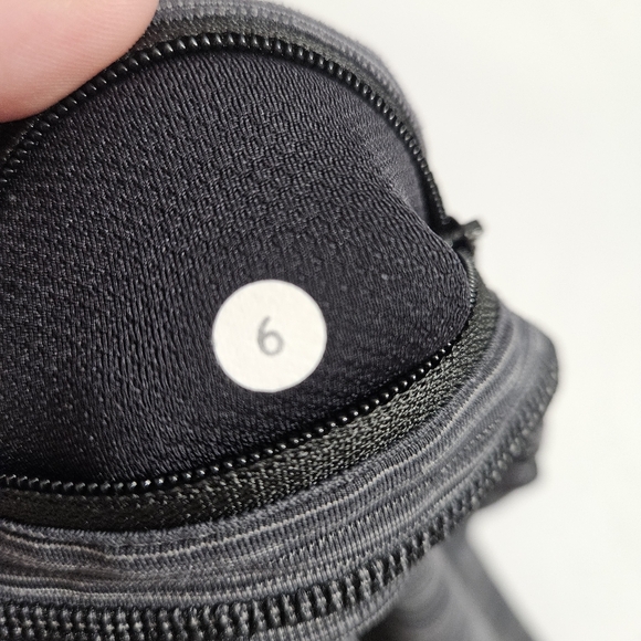 Lululemon Run Inspire Crop Leggings Cyber Stripe Deep Coal Black size 6 - Picture 16 of 16